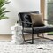 18"H Modern MGO Faux Marble Floating Disks Side Table or Accent Stool